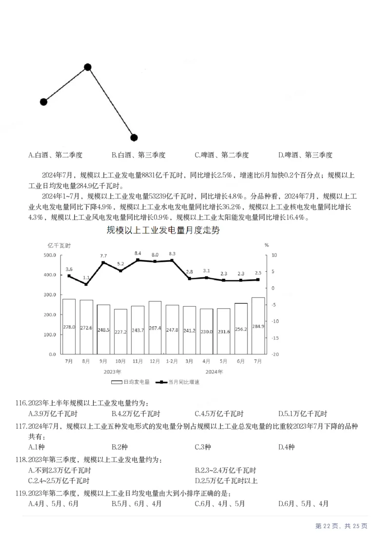 2025年内蒙古公务员录用考试《行测》题_国考省考_省考真题_18内蒙古公务员考试真题pdf版_内蒙古公务员考试真题&mdash;&mdash;行测08-23+25_题目