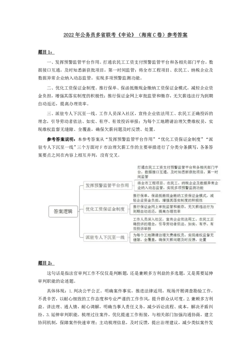 2022年公务员多省联考《申论》（海南C卷）题及参考答案_国考省考_省考真题_08海南公务员考试真题pdf版_海南公务员考试真题&mdash;&mdash;申论（06~24）