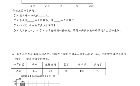 专题07统计表和条形统计图（一）（解决问题专项训练）（学生版）(2)_三年级数学下册（苏教版）_解决问题专项练习-T7_2026版