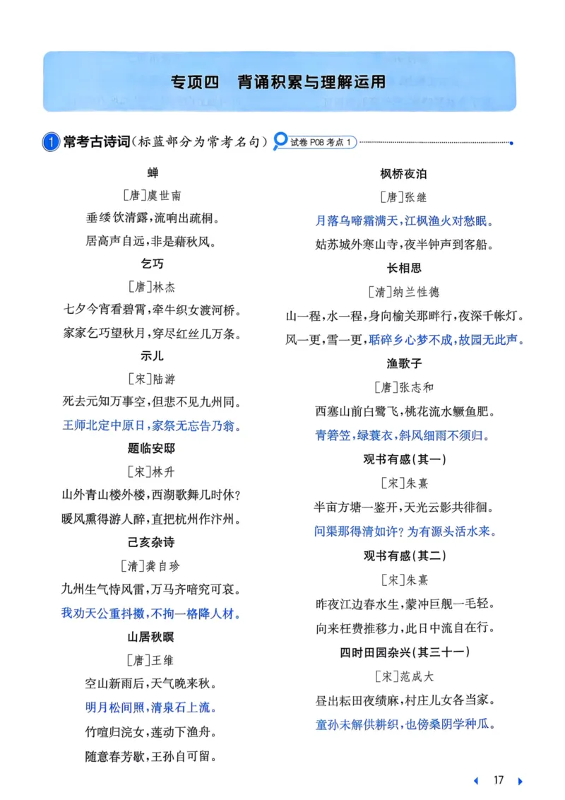 25一本小升初冲刺新卷-语文核心知识梳理手册