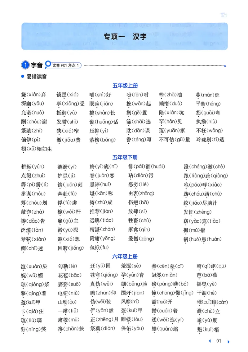 25一本小升初冲刺新卷-语文核心知识梳理手册