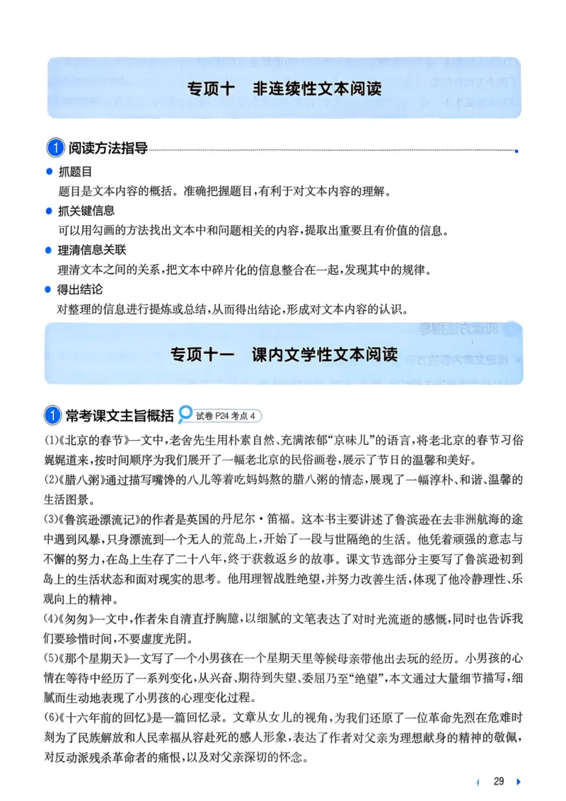 25一本小升初冲刺新卷-语文核心知识梳理手册