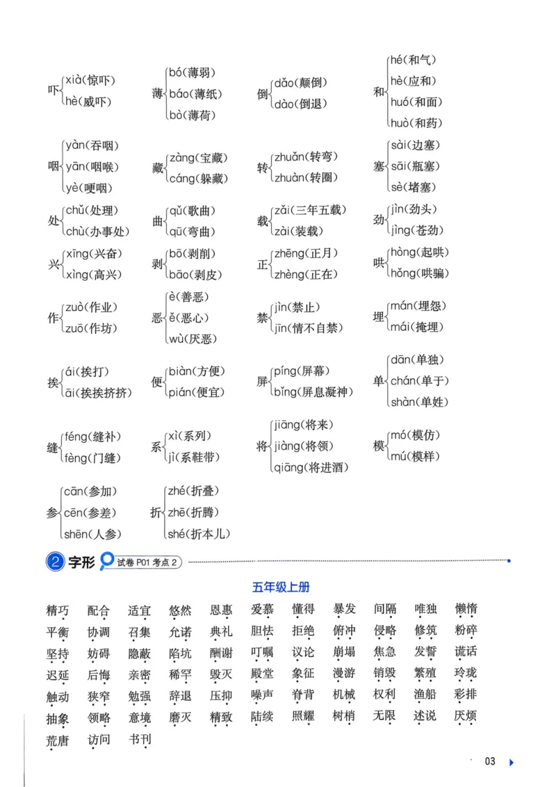 25一本小升初冲刺新卷-语文核心知识梳理手册