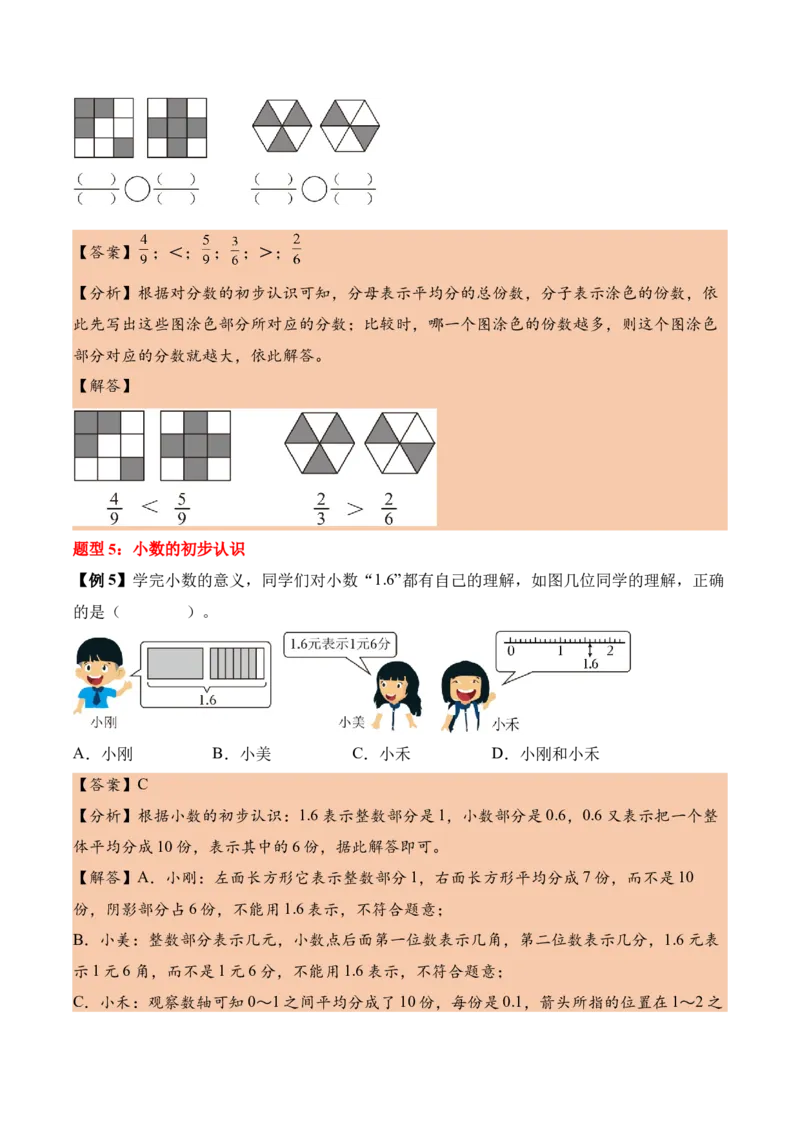 第六单元分数的初步认识（知识清单）（解析版）(1)_三年级数学下册（苏教版）_单元知识复习专项-K49_2026版
