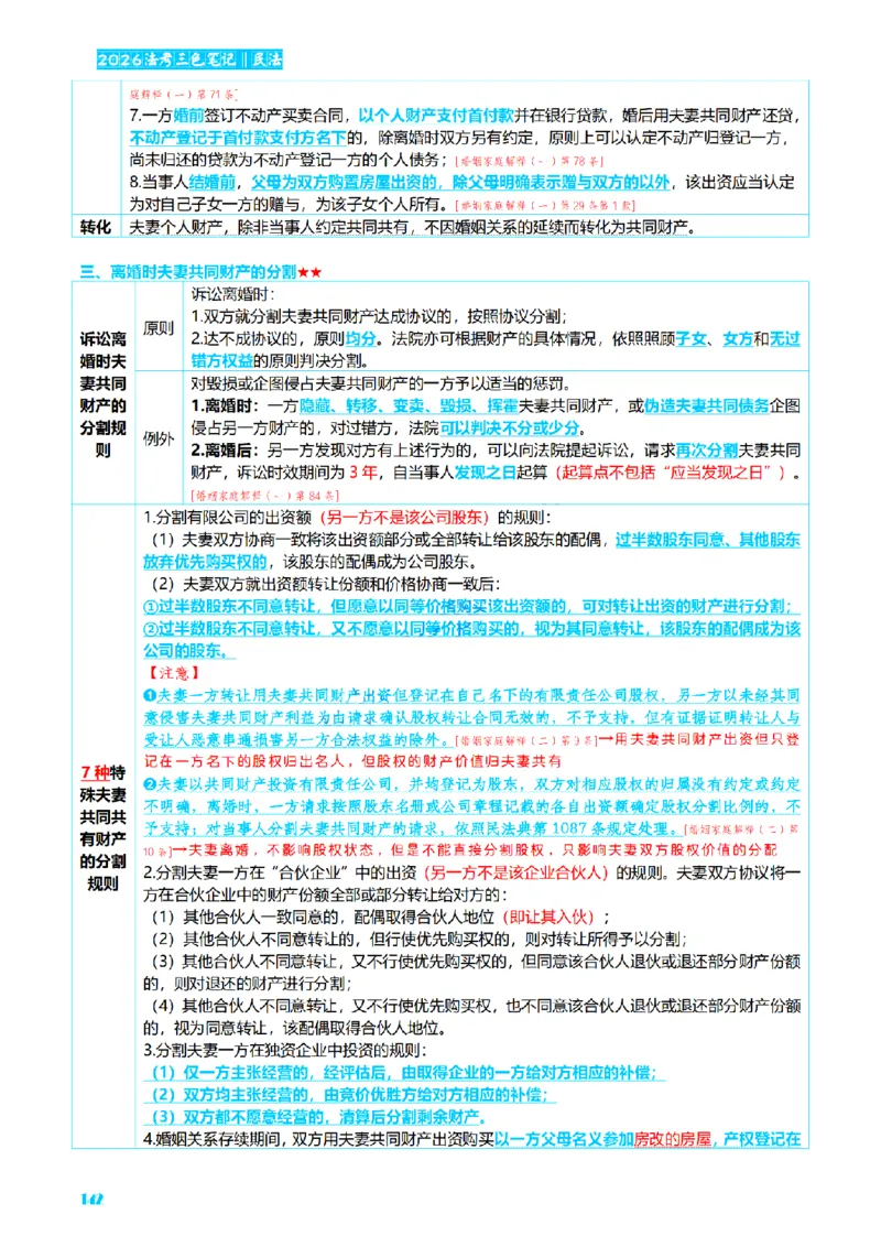 ⒉2026详细版三色笔记-民法-166页_26法考-三色笔记-最新版