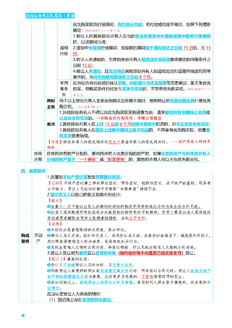 ⒉2026详细版三色笔记-民法-166页_26法考-三色笔记-最新版
