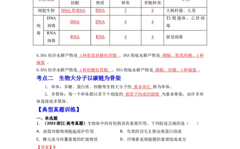 第7讲核酸是遗传信息的携带者-精准备考备战2023年高考生物一轮复习精品讲义（生物学必修1）（解析版）_通用版（老高考）复习资料_2023年复习资料_一轮复习
