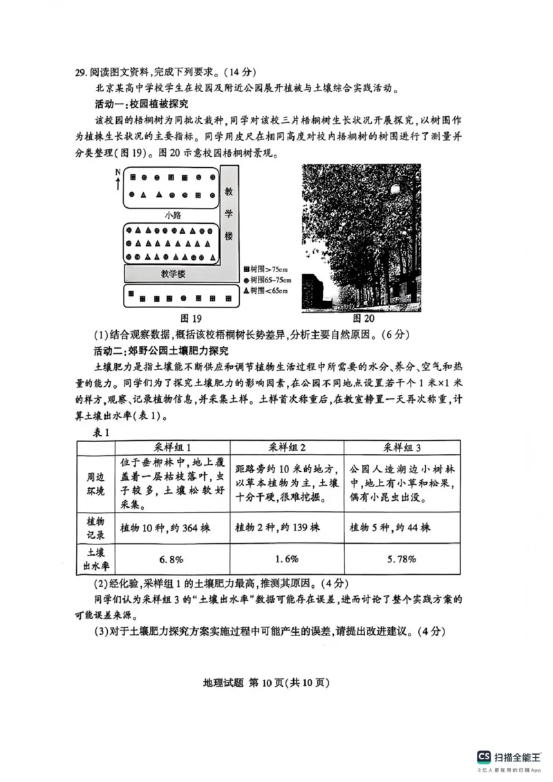 山东省临沂市2024-2025学年高一上学期1月期末考试地理试题_2025年03月试卷_0302山东省临沂市2024-2025学年高一上学期1月期末考试