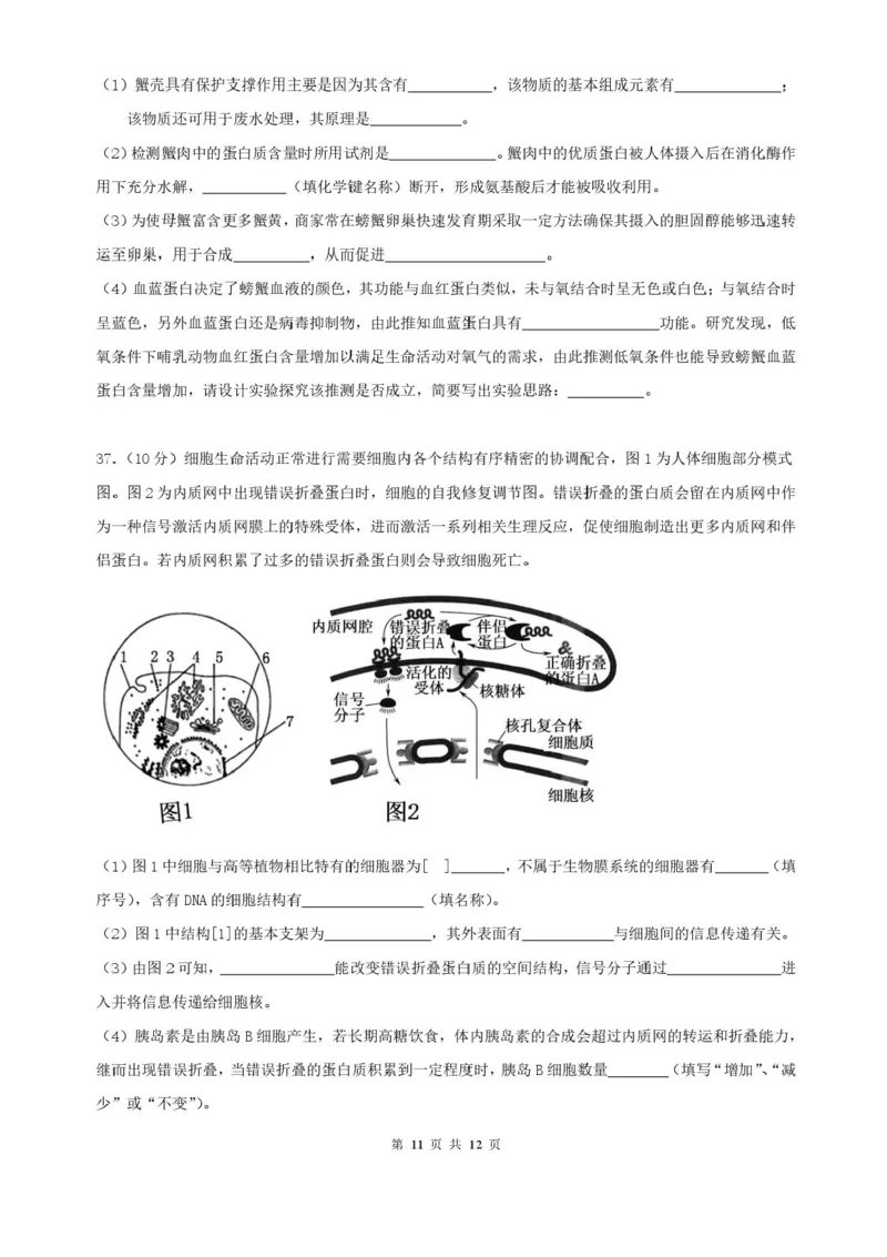 山东省济南第一中学2025-2026学年高一上学期期中生物试题含答案_2025年12月高一试卷_251218山东省济南第一中学2025-2026学年高一上学期期中学情检测