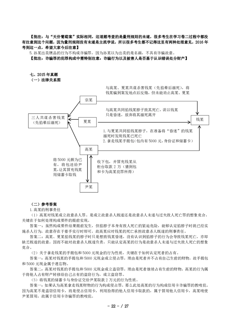 2011-2021主观分科-刑法（试题+解析）_法考真题相关_真题（02-26）_历史分科真题_3.主观分科真题2011-2021
