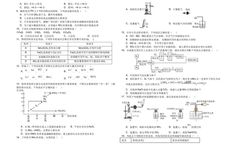 山东省济宁市微山县第二中学2024-2025学年高一3月月考化学试题_2025年03月试卷_0325山东省济宁市微山县第二中学2024-2025学年高一下学期3月教学质量检测