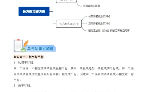 第五单元长方形和正方形（知识清单）（解析版）(1)_三年级数学下册（苏教版）_单元知识复习专项-K49_2026版