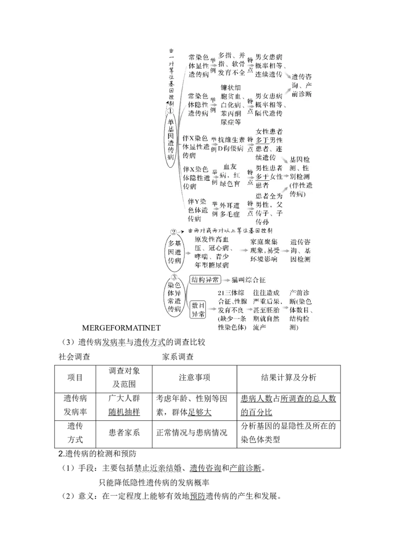 第15讲伴性遗传和人类遗传病_新高考复习资料_2024年新高考复习资料_一轮复习资料_完2024生物步步高大一轮复习（课件+讲义）_2024年高考生物一轮复习讲义（新人教版）_必修2