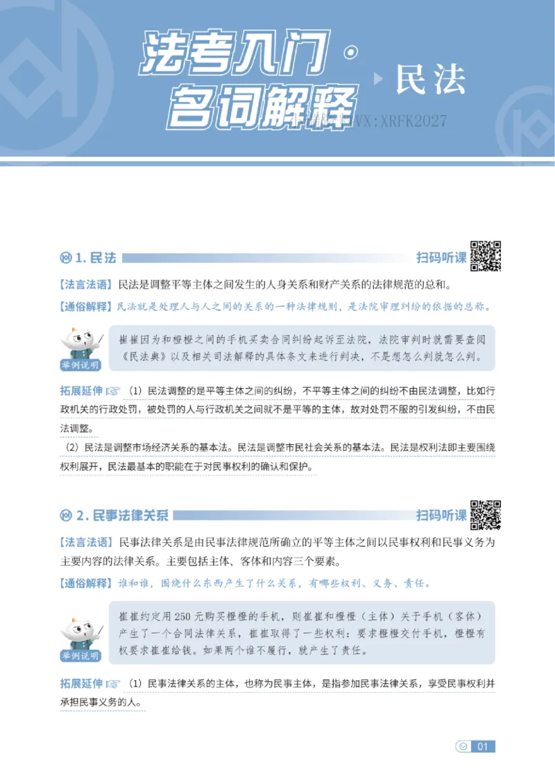 法考入门名词解释-民法_法考真题相关_名词解释篇_讲义