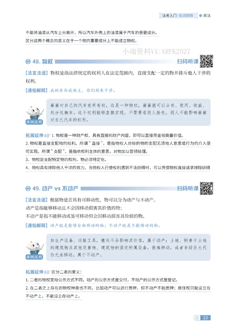 法考入门名词解释-民法_法考真题相关_名词解释篇_讲义