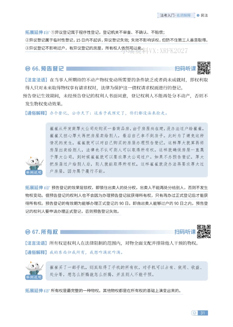 法考入门名词解释-民法_法考真题相关_名词解释篇_讲义