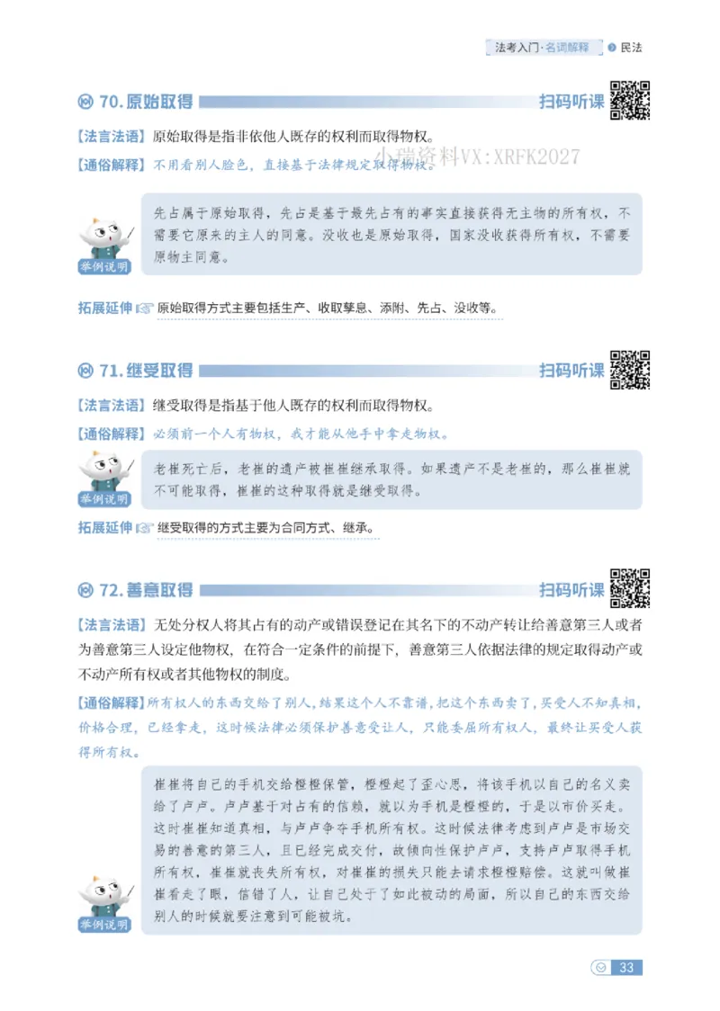 法考入门名词解释-民法_法考真题相关_名词解释篇_讲义