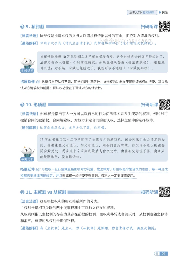 法考入门名词解释-民法_法考真题相关_名词解释篇_讲义