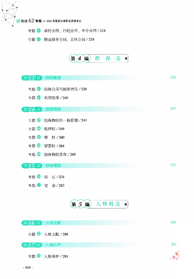 OCR电子书2026厚大法考理论卷民法62专题-张翔_26精讲卷_26众合法考精讲pdf_赠