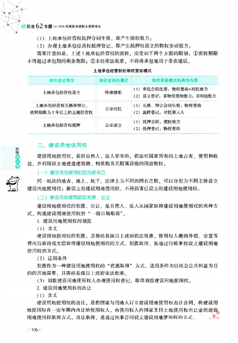 OCR电子书2026厚大法考理论卷民法62专题-张翔_26精讲卷_26众合法考精讲pdf_赠