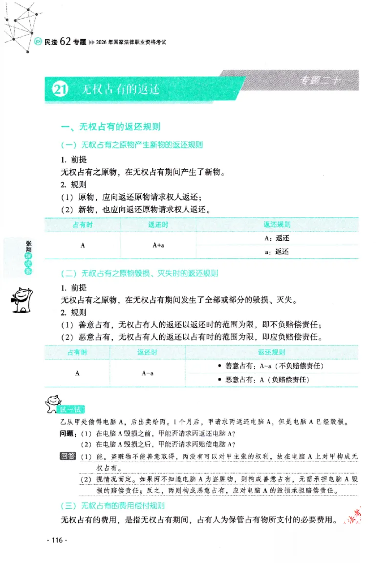 OCR电子书2026厚大法考理论卷民法62专题-张翔_26精讲卷_26众合法考精讲pdf_赠