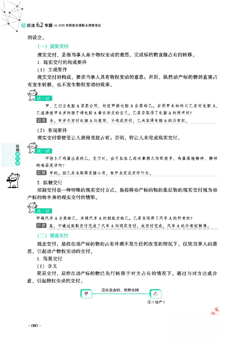 OCR电子书2026厚大法考理论卷民法62专题-张翔_26精讲卷_26众合法考精讲pdf_赠
