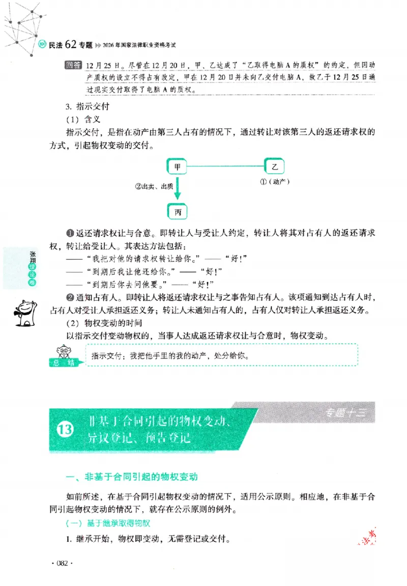 OCR电子书2026厚大法考理论卷民法62专题-张翔_26精讲卷_26众合法考精讲pdf_赠