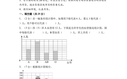 第四单元统计表与条形统计图（一）（单元自测&bull;提升卷）（A4版）(3)_三年级数学下册（苏教版）_单元测试_新课标资料（看这里面）