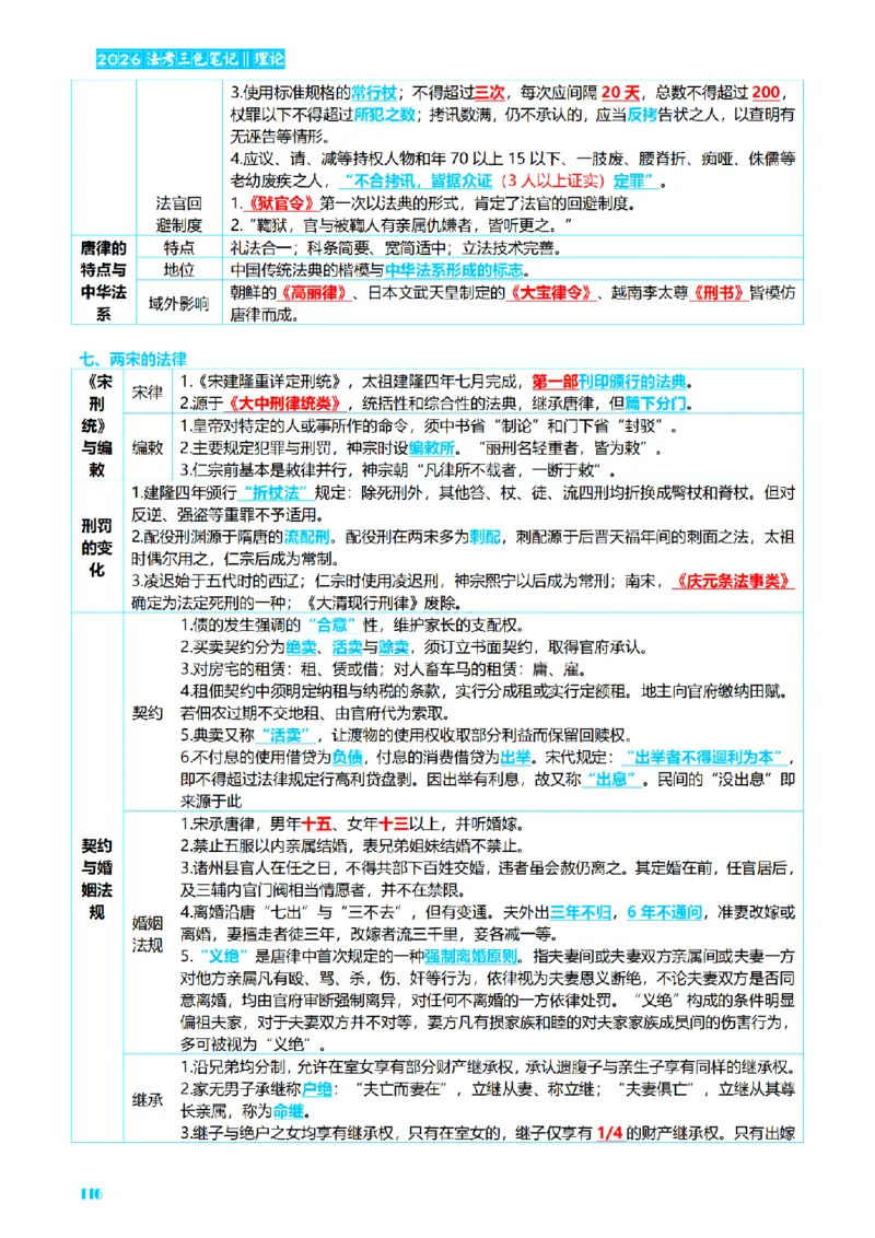 ⒏2026详细版三色笔记-理论-124页_26法考-三色笔记-最新版