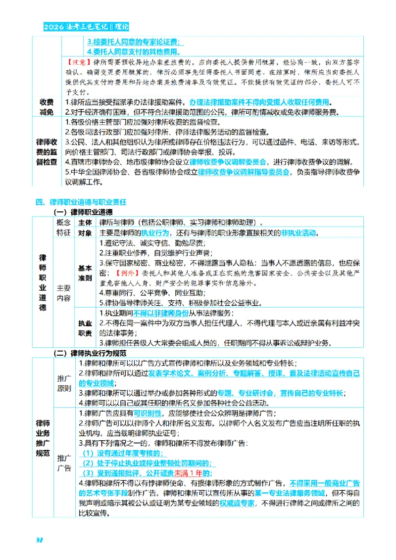 ⒏2026详细版三色笔记-理论-124页_26法考-三色笔记-最新版
