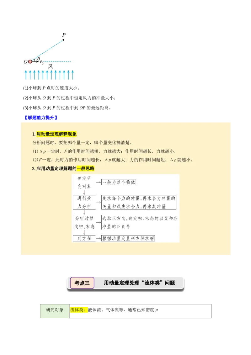 第33讲动量动量定理(原卷版)_2026高考物理_222026版物理《高考一轮复习举一反三》全国版_第33讲动量动量定理