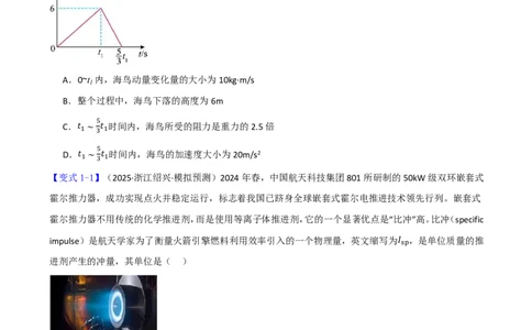 第33讲动量动量定理(原卷版)_2026高考物理_222026版物理《高考一轮复习举一反三》全国版_第33讲动量动量定理