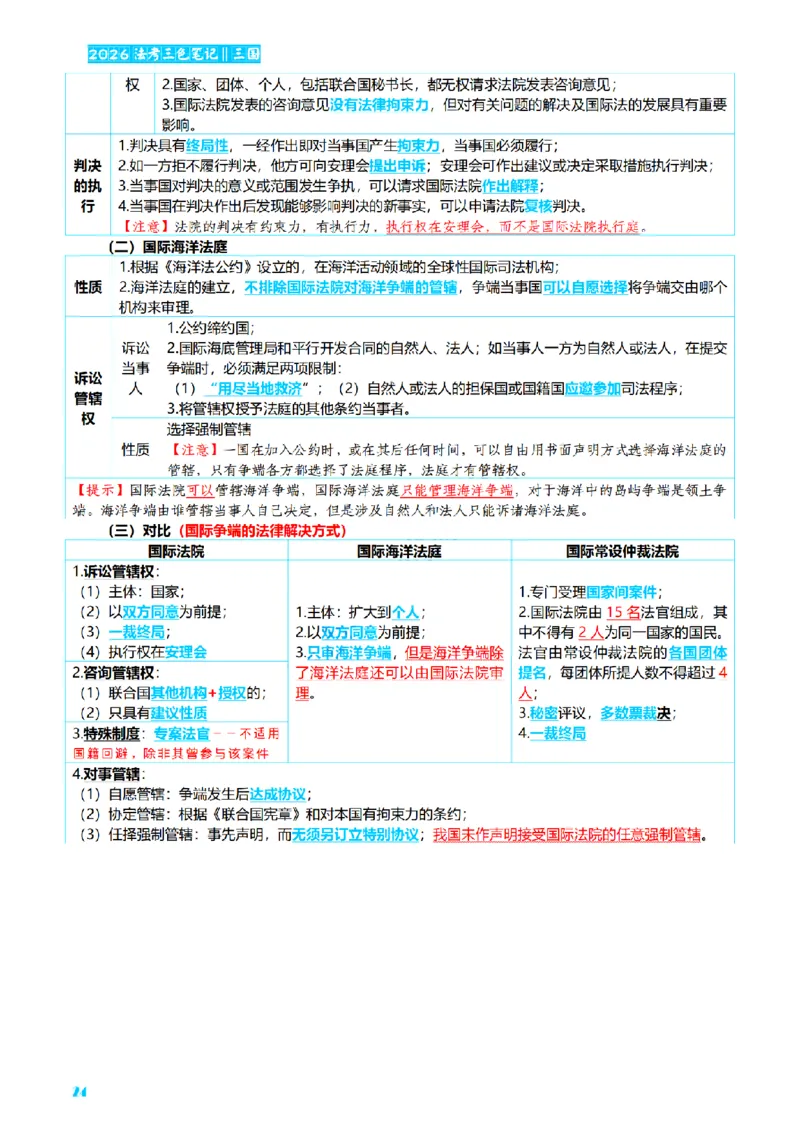 ⒎2026详细版三色笔记-三国-73页_26法考-三色笔记-最新版