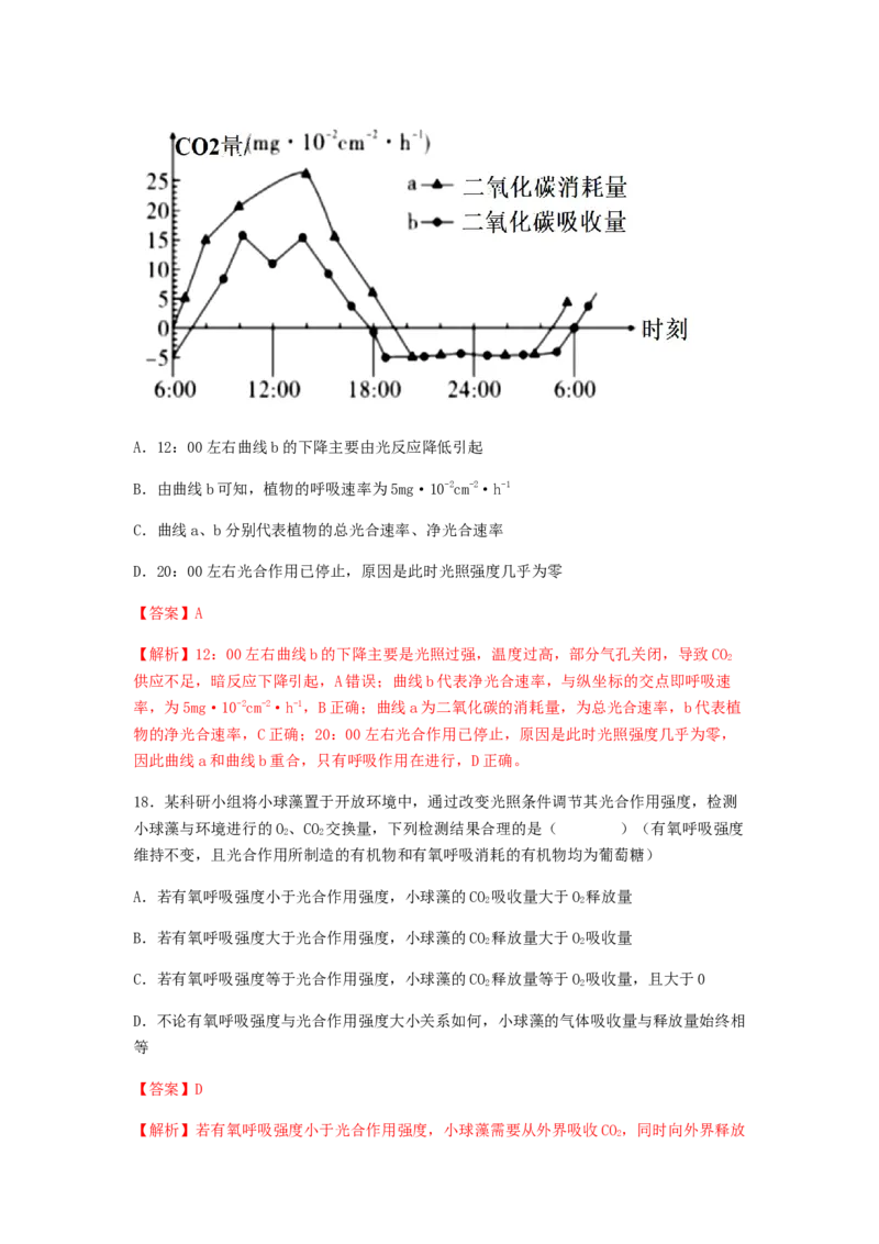考点12光合作用（核心考点讲与练）-2023年高考生物一轮复习讲练测（全国通用）（解析版）_通用版（老高考）复习资料_2023年复习资料_一轮复习