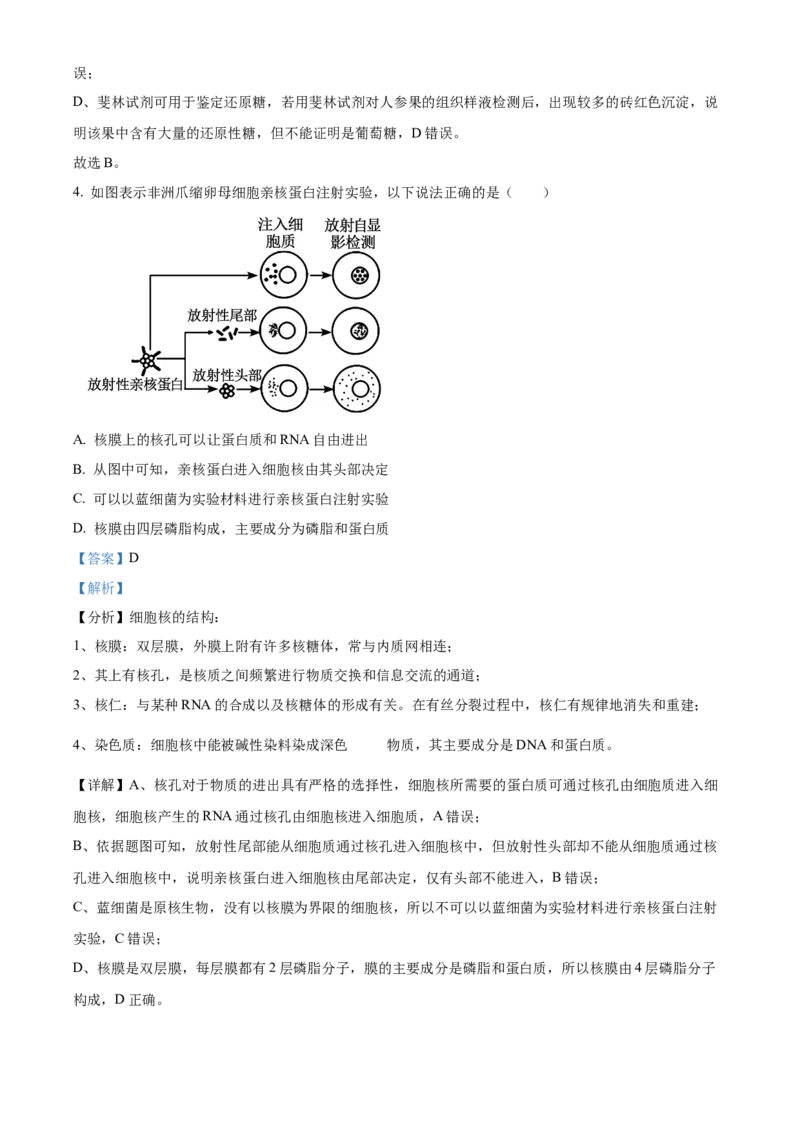 广西壮族自治区河池市2024-2025学年高一上学期1月期末生物试题Word版含解析_2025年03月试卷_0314广西壮族自治区河池市2024-2025学年高一上学期1月期末考试