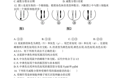 生物-黑龙江省哈尔滨市第三中学2025-2026学年度下学期高一学年3月月考_2026年04月高一试卷_260407黑龙江省哈尔滨市第三中学2025-2026学年度下学期高一学年3月月考