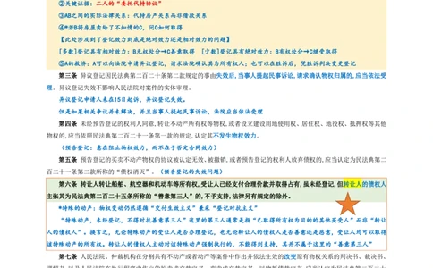 物权编_法考真题相关_法考重要法条笔记