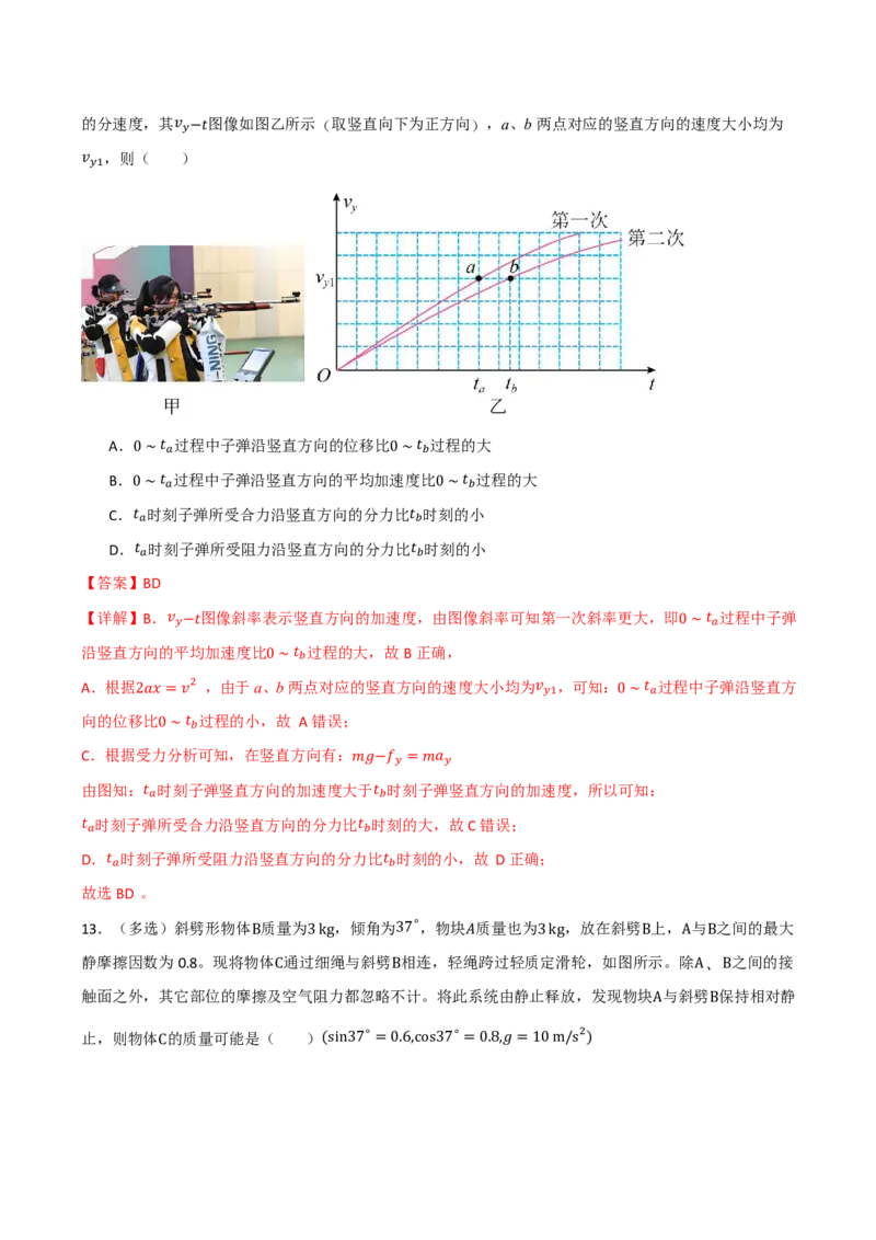 第15讲牛顿运动定律的应用二(解析版)_2026高考物理_222026版物理《高考一轮复习举一反三》全国版_第15讲牛顿运动定律的应用二