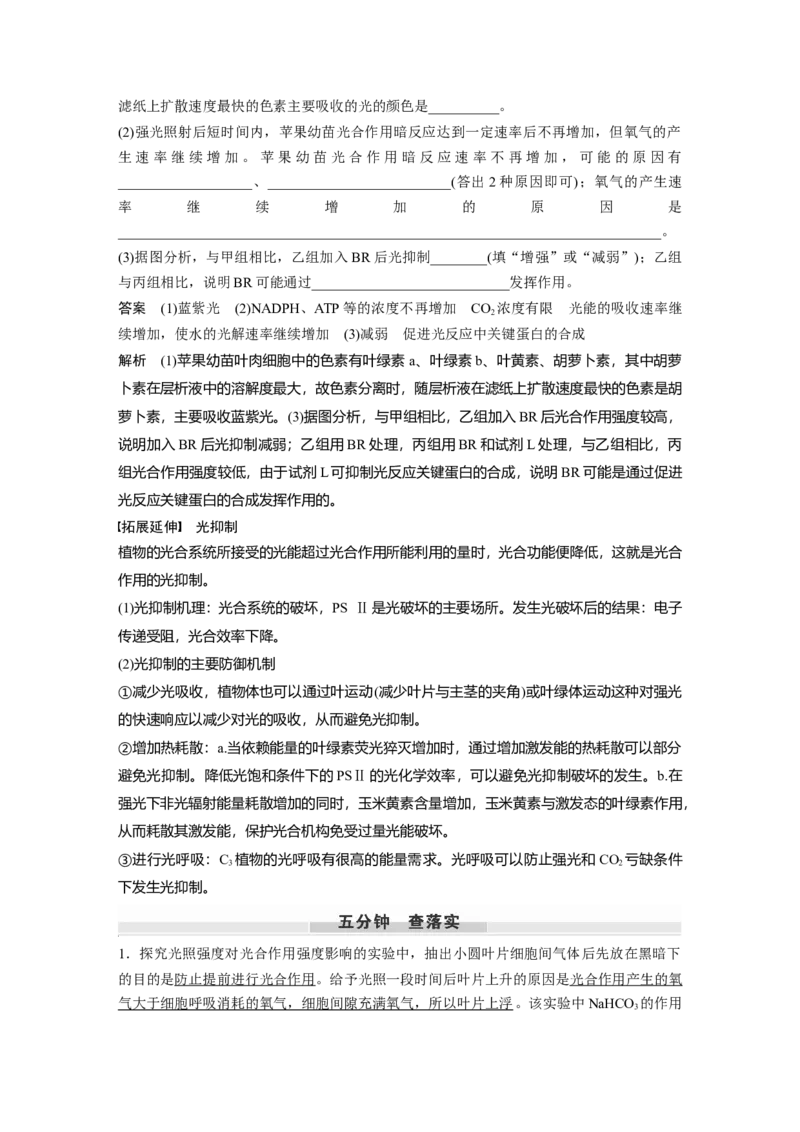 第三单元　第17课时　光合作用的影响因素及其应用_2025年新高考资料_一轮复习_2025大一轮复习讲义+课件（完结）_2025大一轮复习讲义生物教师用书Word版文档整书