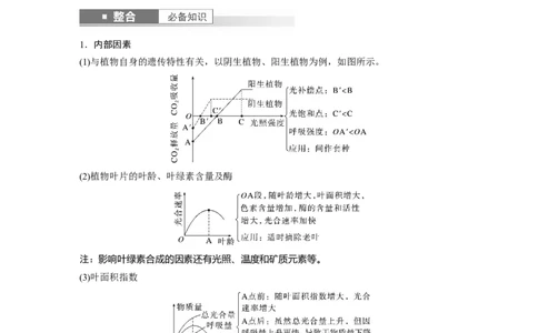第三单元　第17课时　光合作用的影响因素及其应用_2025年新高考资料_一轮复习_2025大一轮复习讲义+课件（完结）_2025大一轮复习讲义生物教师用书Word版文档整书