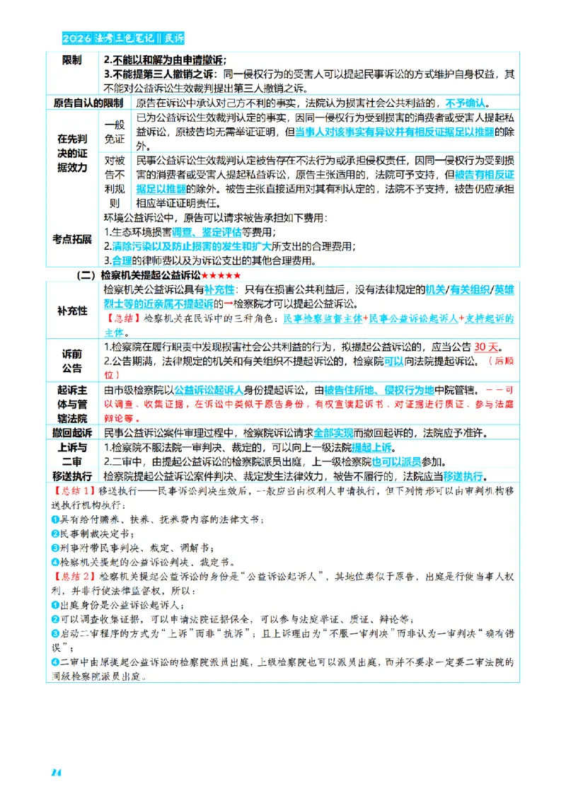 ⒋2026详细版三色笔记-民诉-111页_26法考-三色笔记-最新版