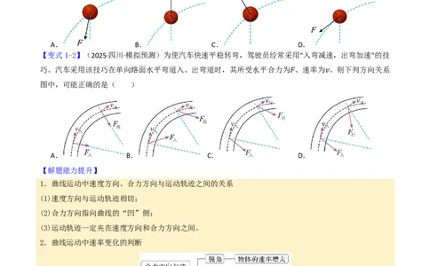 第19讲曲线运动运动的合成与分解(原卷版)_2026高考物理_222026版物理《高考一轮复习举一反三》全国版_第19讲曲线运动运动的合成与分解