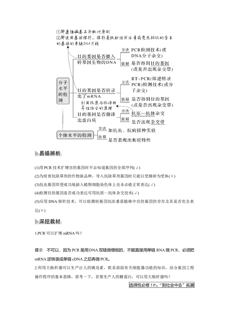 第35讲　基因工程_新高考复习资料_2023年新高考复习资料_一轮复习_2023年新高考大一轮复习讲义_2023年高考生物一轮复习讲义（新人教新高考）_赠补充习题_Word版题库第七~十单元