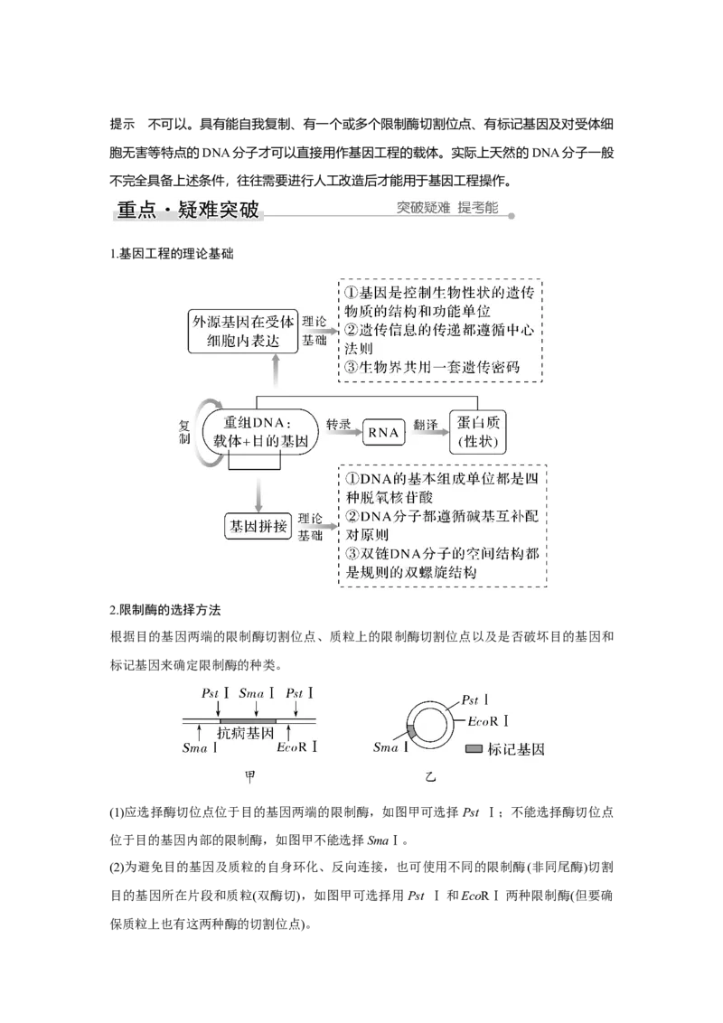 第35讲　基因工程_新高考复习资料_2023年新高考复习资料_一轮复习_2023年新高考大一轮复习讲义_2023年高考生物一轮复习讲义（新人教新高考）_赠补充习题_Word版题库第七~十单元
