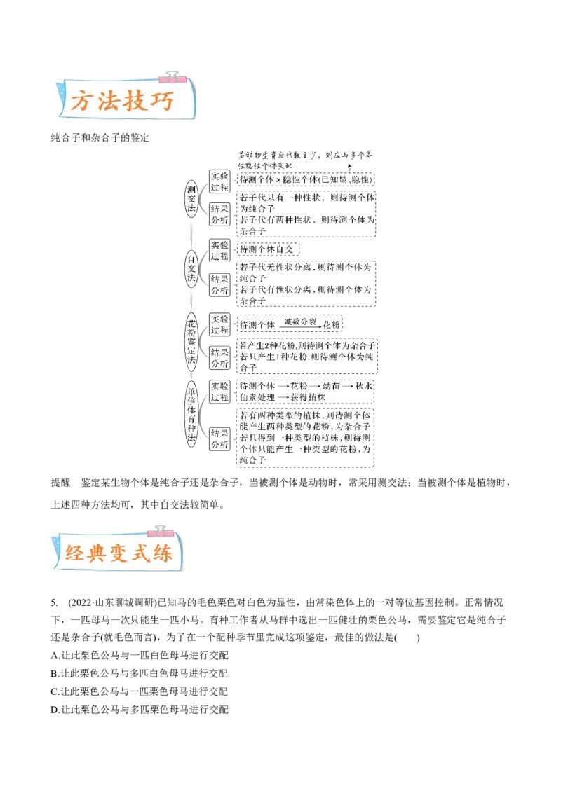 考向09基因的分离定律-备战2023年高考生物一轮复习考点微专题（全国通用）（原卷版）_通用版（老高考）复习资料_2023年复习资料_一轮复习