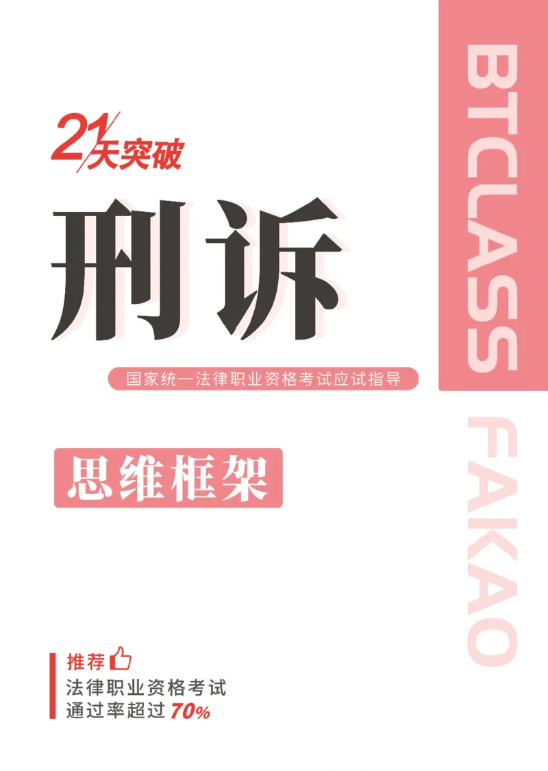 刑诉法思维框架（103页）_21天突破法考思维导图各科全