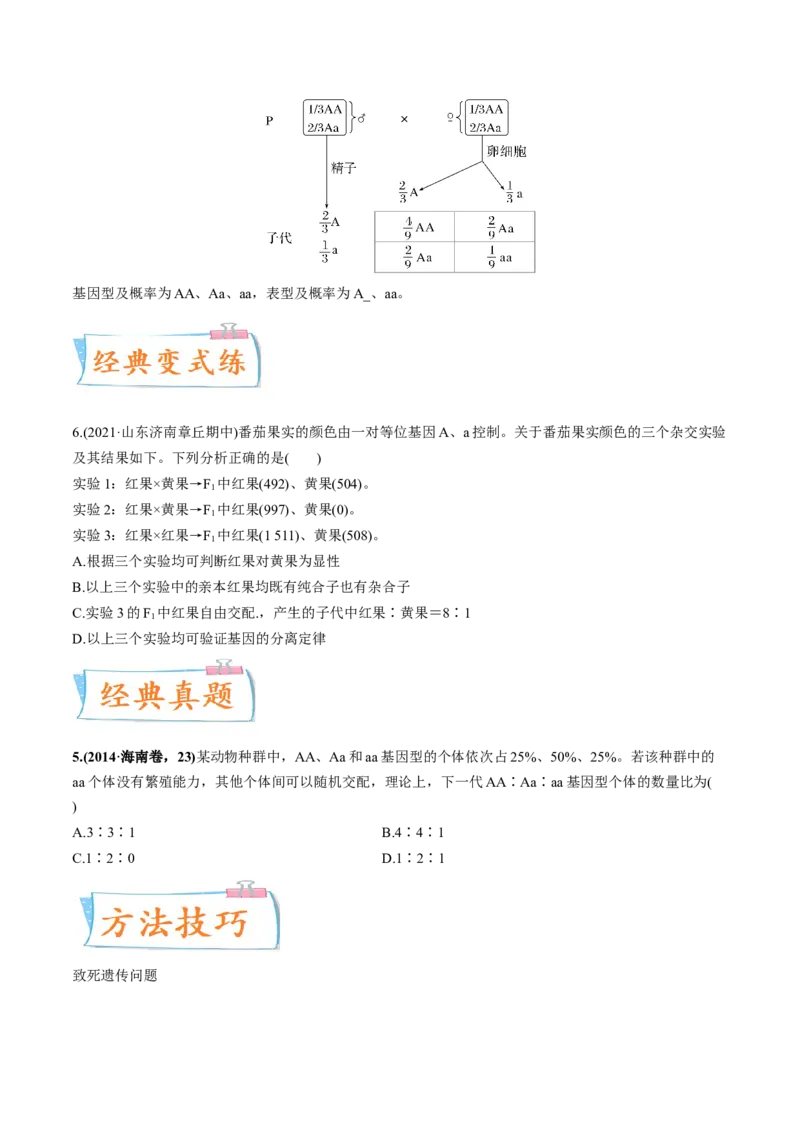 考向09基因的分离定律-备战2023年高考生物一轮复习考点微专题（全国通用）（原卷版）(1)_通用版（老高考）复习资料_2023年复习资料_一轮复习