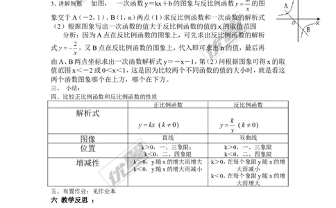 1.2第3课时反比例函数图象与性质的综合应用2_湘教版初中数学课件_数学湘教版9上教案PPT课件配套资料_数学湘教版初中9年级上册--7.备课素材_文字版素材_教案