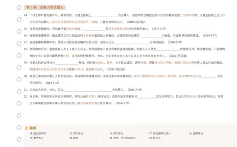 民诉默写本_26法考默写本