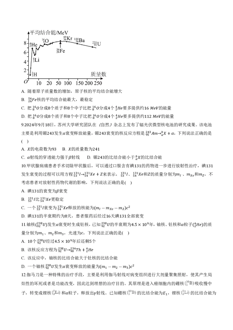 5.3核力和结合能（举一反三讲义）（原卷版）_2026高考物理_222026版物理《高考一轮复习举一反三》全国版_2026《高中物理&bull;举一反三系列》选修三(RJ)_第五章原子核_举一反三讲义